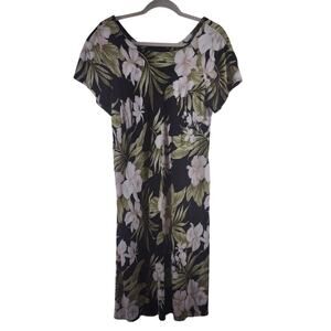 Iolani Midi Rayon Hawaiian Style Dress, Size Medium